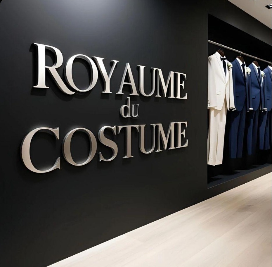Costume gris croisé premium