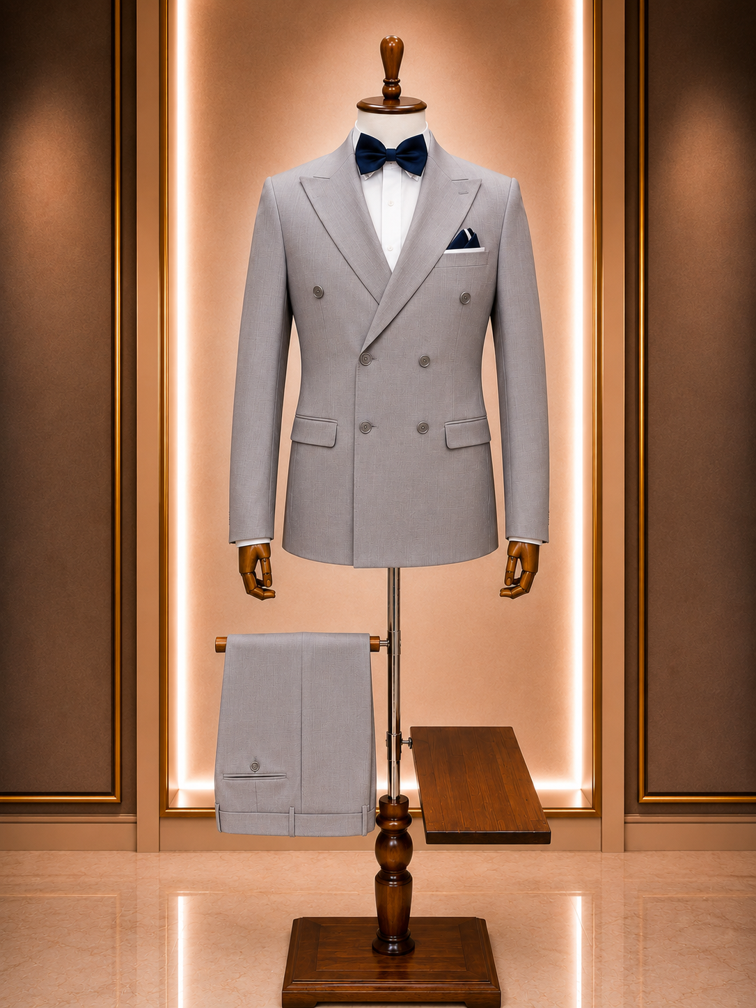 Costume Croisé Gris