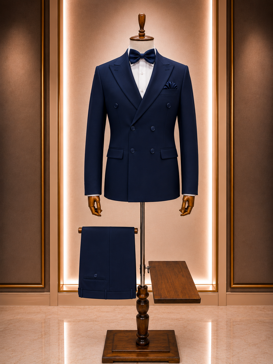 costume croisé bleu mineral