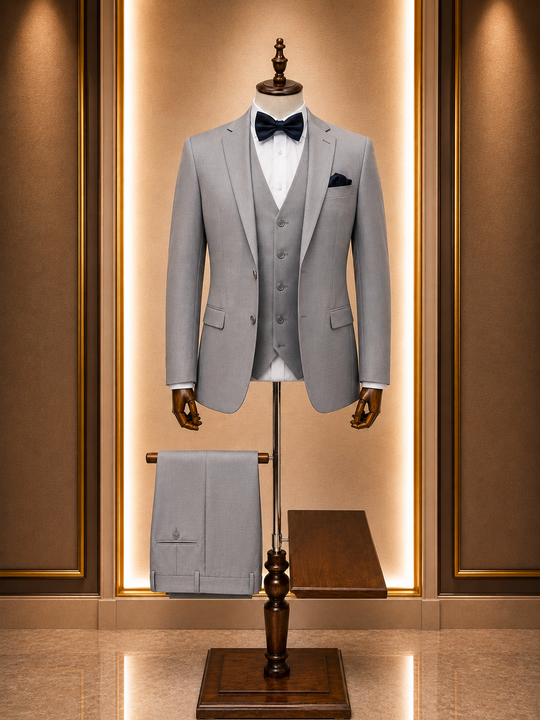 Costume 3 Pieces Gris Clair 