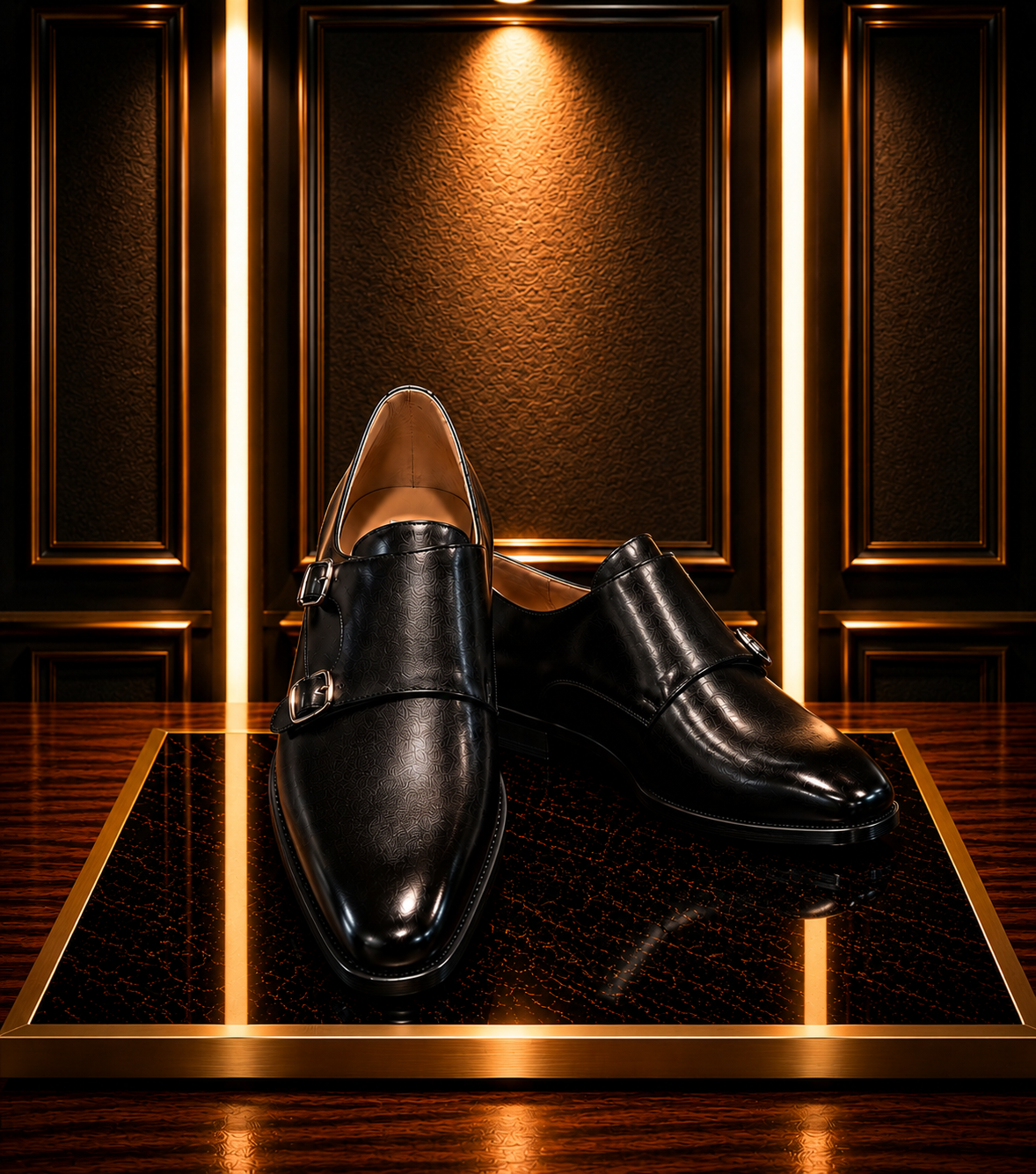 Chaussures Double Boucle Prestige – Élégance Intemporelle